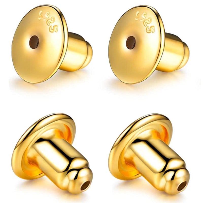 Catinee 925 Sterling Silver Earring Backs,Hypoallergenic Earring Backs Apply to Earring Back for Droopy Ears - Image 1